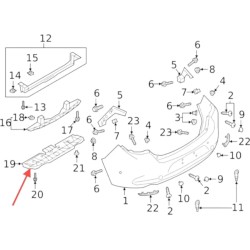 TOLVA INFERIOR FASCIA TRASERA MAZDA 3 HB 2019 - 2025