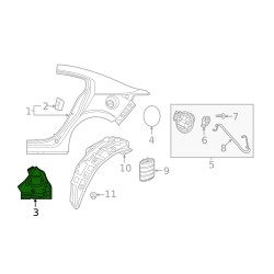 PANEL COSTADO TRASERO IZQUIERDO MAZDA 3 SEDAN 2019 - 2025