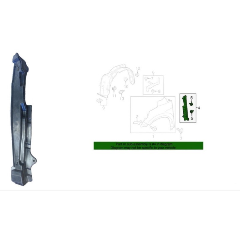 TOLVA INTERIOR DE SALPICADERA IZQUIERDA HRV 2016 - 2021