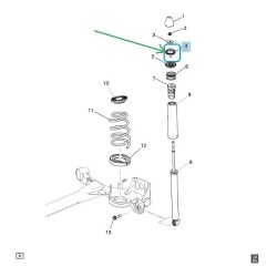 SOPORTE (BASE) SUPERIOR AMORTIGUADOR TRASERO L Y R SPARK 2011 - 2017