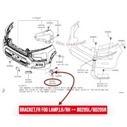 BASE DE FARO DE NIEBLA DERECHO MITSUBISHI XPANDER CROSS 2024 - 2026