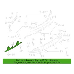 GUIA CENTRAL DE FASCIA TRASERA MAZDA 3 2019 - 2026 HATCHBACK