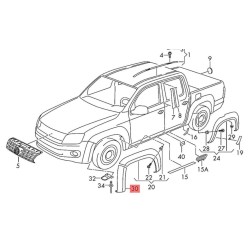 CANTONERA IZQUIERDA DE FASCIA DELANTERA VW AMAROK 2012 - 2016