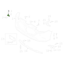GUIA SUPERIOR DERECHA DE PARRILLA MAZDA 3 2019 - 2025