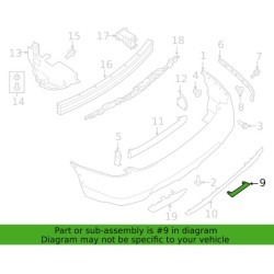 MOLDURA CENTRAL FASCIA TRASERA X-TRAIL 2015 - 2024