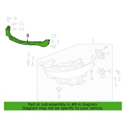 GUIA DE FARO IZQUIERDO MAZDA 3 2019 2025