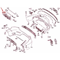SOPORTE CENTRAL DE COMPONENTES INTERNOS DE FASCIA TRASERA MERCEDES-BENZ GLC 300 2016 - 2018