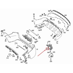 SOPORTE IZQUIERDO PARA LA PUNTA DE ESCAPE TRASERA MERCEDES-BENZ GLC 300 2016 - 2018