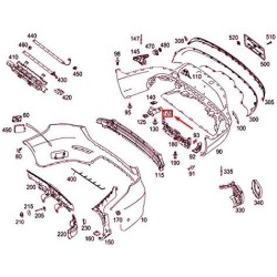 SOPORTE INFERIOR IZQUIERDO DE FASCIA MERCEDES-BENZ GLC 300 2016 - 2018