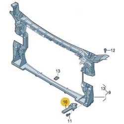 SOPORTE DE RADIADOR A MARCO RADIADOR AUDI A4 2017 - 2019