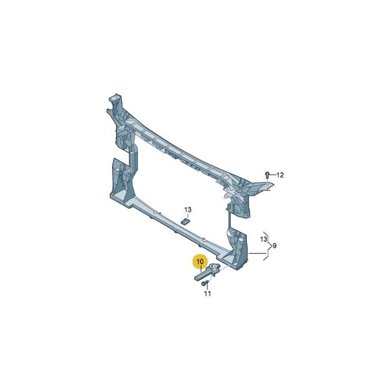 SOPORTE DE RADIADOR A MARCO RADIADOR AUDI A4 2017 - 2019